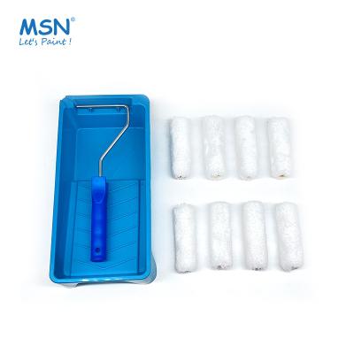 China Frame Decoration Mini Roller Cover Tray Set Mini Paint Roller Tool Pack MSN 10pcs Paint Roller for sale