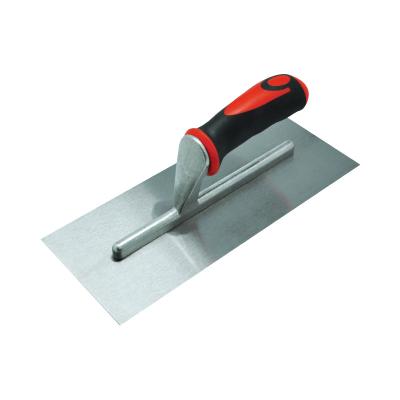 China Rectangle Trowel Plastering Trowel Finishing Trowel Set Handle Carbon Steel Rubber Trowel for sale