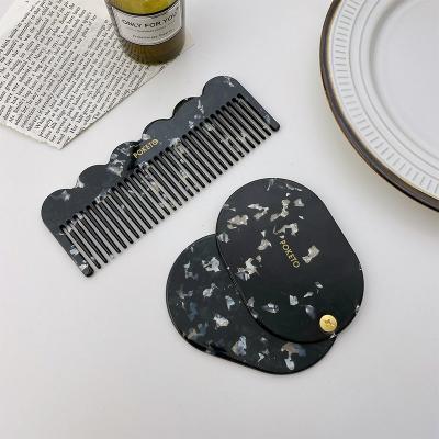 China Environmentally Friendly Hot Selling INS Acetate Hair Comb Fits Boutique High Quality 2-Piece-Set Gift For Women for sale