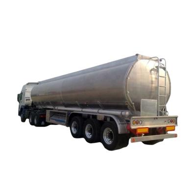 China Tri Axle Aluminum Truck Trailer 45000L Oil Tanker Trailer With 6 Compartments for sale