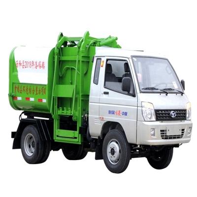 China China Factory Price Foton 3000liters 3cbm Mini Side Loader Garbage Truck for sale