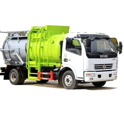 China Factory New Dongfeng 6000liters/6cbm Kitchen Garbage Truck Side Loading Kitchen Food Waste Garbage Truck Price for sale