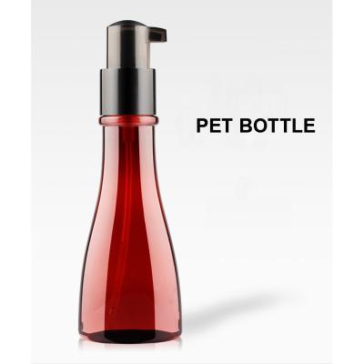 China 125ml Cosmetic PET Oil Pump Plastic Spray Cosmetic Eye Cream Bottle for sale