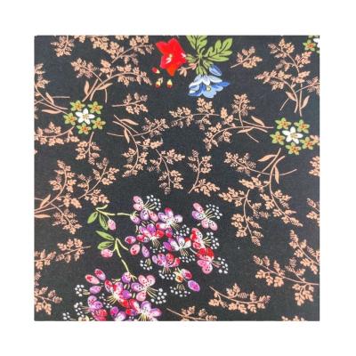 China Favorite Fashion Stretch Small Flower Printing Customized Design Spandex Tank Top Squishy Fabric For Night Wear And Dress for sale