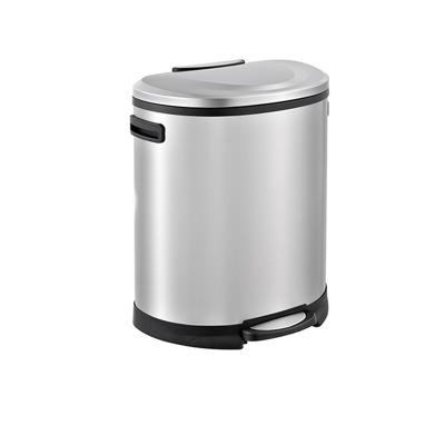 China Modern Design Sustainable Rectangular Stainless Steel Step Trash Can With Removable Inner Bucket for sale