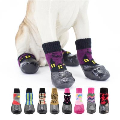 China T2 Customized Sustainable Cat Waterproof Pet Dog Clothing Anti Slip Protect Paw Socks Custom Design Support For Dogs for sale