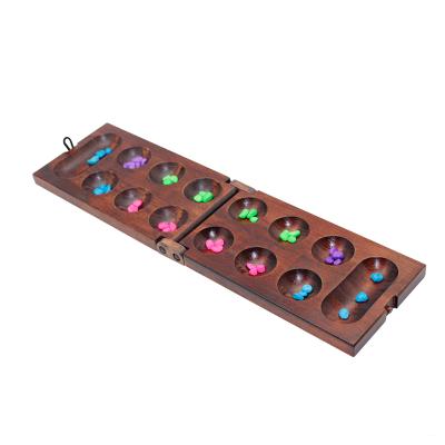 China Factory direct eco-friendly wooden board games mancala table game portable games for sale