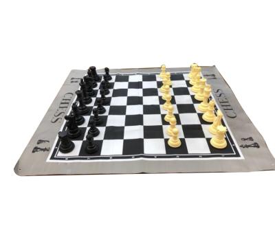 China 2019 New PU Giant Eco-friendly Outdoor Chess Sets 26cm Large Ajedrez Chess Board Game Board Chess Pieces for sale