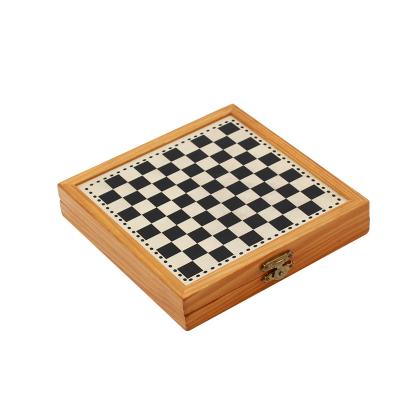 China Multifunctional Chess Sets 5 in 1 Set Set Wooden Chess Backgammon Checkers Ludo Solitaire 15.5*15.5*3 cm for sale