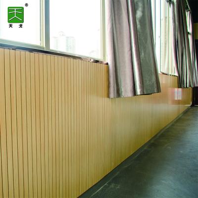 China TianGe Factory Malaysia Modern Fire Proof Grooved Acoustic Wood Wall Panel Acoustic Panel For Lobby for sale