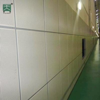 China Artistic Aluminum Ceilings TianGe Factory 600x600 Veneer Profile Sheets Cut Acoustic Aluminum False Perforated Ceiling for sale