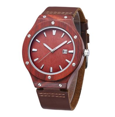 China Analog Dial Display Custom Design Watches , Men'S Waterproof Wood Watch for sale