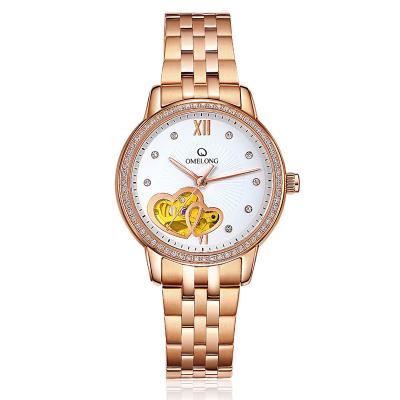 China Relojes para hombre automáticos del oro de Rose de la moda con la parte posterior del acero inoxidable en venta