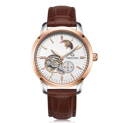 China Automatische mechanische movt Edelstahl caseback Armbanduhr für Männer zu verkaufen