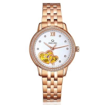 China Luxury women automatic mechanical stainless steel chain wrist watches for sale