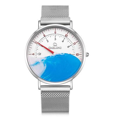 China Verhard Mineraal Glashorloge, het Horloge van Moderne Premiemensen met Nylon Band Te koop