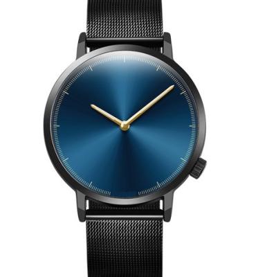 China 3atm Minimalist Plated Alloy Quartz Watch With Stainless Steel Band for sale