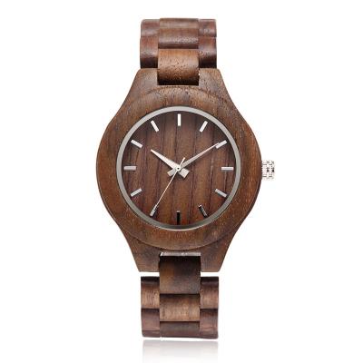 China Diseño de lujo impermeable de los relojes de madera negros para el hombre en venta