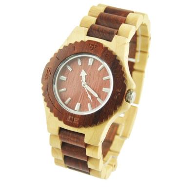 Cina Resistente di acqua di legno dell'orologio del quarzo del movimento unisex del Giappone in vendita