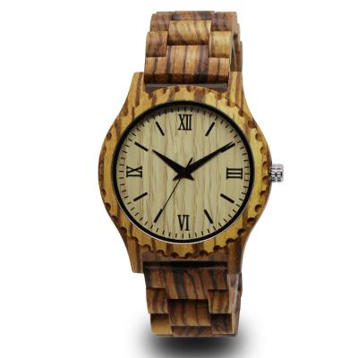 Chine Montre-bracelet en bois de zèbre imperméable de sport de 3 atmosphères avec le quartz de mouvement du Japon à vendre