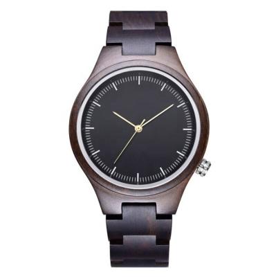 China Black Natural Wooden Watch For Men , Fashion Wooden Wrist Watch With Customized Size for sale