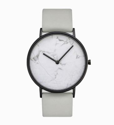 China Het douanemerk 3ATM maakt Marmeren Horloge van Movt van het Luxe het Unisex-Kwarts waterdicht Te koop