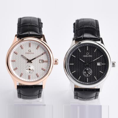 China Relojes para hombre automáticos modificados para requisitos particulares del color con la banda de la correa de cuero en venta