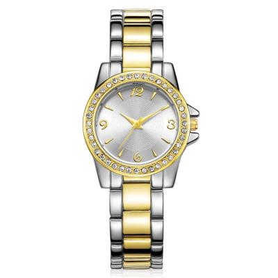 China Ladies Watches Design Womens Alloy Fashion Crystal Glass Gold Plated Watch for sale