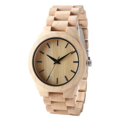 Chine Montres en bois de courroie de vente de conception d'érable en bois en bambou naturel chaud de montre à vendre