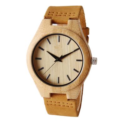 China Women Minimalist Wooden Quartz Watch , Bamboo Wrist Watch With Quartz Movement for sale