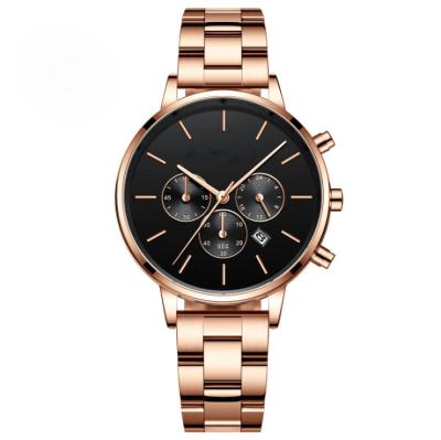 China Sport Alloy Quartz Watch Ladies Steel Solid Band Minimalist Waterproof Watch for sale