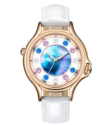 China Mutter von Peral Shell Face Alloy Quartz Watch 30 Meter-Wasser-beständige Uhr zu verkaufen