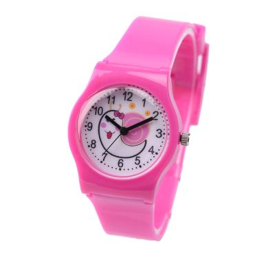 China Minimalist Slim Band PU Plastic Children Watch Japan SEIKO Quartz Movement for sale