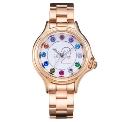 China Fashion Women Alloy Ladies Quartz Watches Luxury Rose Gold Waterproof for sale