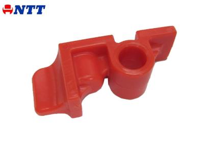 China Red Medical Injection Molding Part Nylon6 Lock Hook H13 Steel Medium Size Tooling for sale