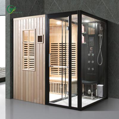 China Hot Selling Luxury Bathroom Computer Control Panel Shower Cabin Infrared Sauna for sale