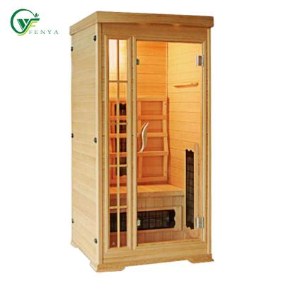 China With Cross Windows 1 Person High Quality Japanese Indoor Home Infrared Spa And Dry Sauna For Sale for sale