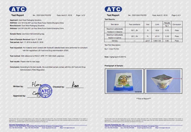 FDA Food Safety - East West Packaging Solutions Co., Limited