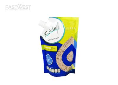 China Food Safety Liquid Food Spout Pouch Bag Clear Window Multi Colors Printing for sale