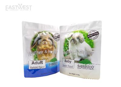 China Moisture Proof Reusable Rabbit Food Custom Ziplock Bags With Logo Laminated Material for sale