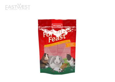 China Windowed Stand Up Pet Food Pouches High Barrier Reclosed Directly Printed for sale