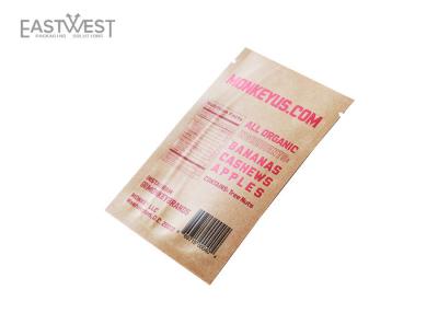 China High Barrier 3 Side Seal Kraft Paper Pouch Laminated With Aluminum Material for sale