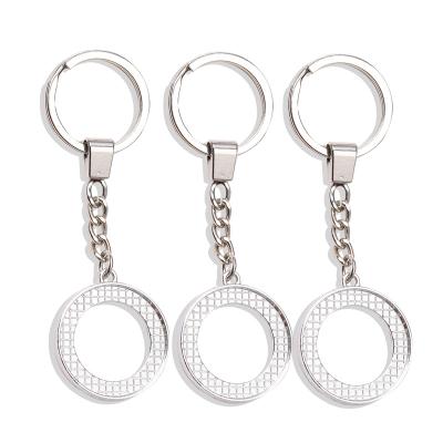 China DIY Jewelry Accessory Cabochon Base Jewelry Components Keychains Cabochon Base Zinc Alloy Setting (Pendant or Earring Keychains) 30MM for sale