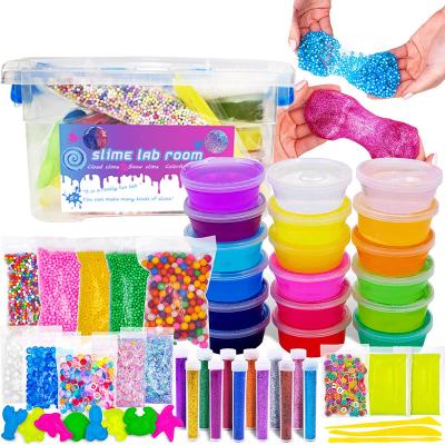 China 2021 Popular 18 Color Eco-friendly Material Crystal Clay Set Diy Slime for sale