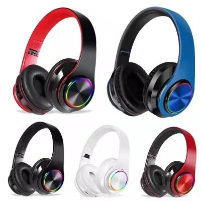 China Best Selling B39 Wireless Gaming Earphone 2022 Color Macaron B39 LED Earphone Stereo Wireless Headphones Gaming Headset for sale