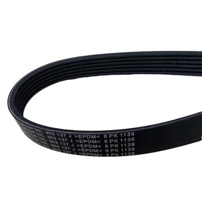 China Durability Automotive V-ribbed belts /PK belt/generator belt 6PK1139 OE:06L903 137A for V W/Audi for sale