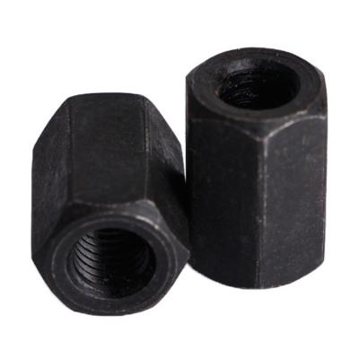 China Automotive Parts Car Universal Automobile Fastener Coupling Nut Black Oxide Finish Hex Threaded Rod Coupler M20X30X60Mm Coupling Nuts for sale