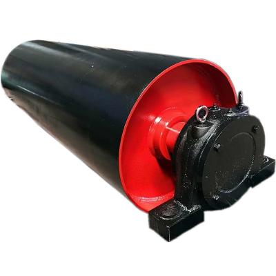 China Mine Conveyor Machine Equipment Mine Stone Hardened Steel Conveyor Belt Roller Idler Drive Rubber Pulley for sale