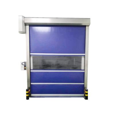 China Heat Insulation Kitchen Roller Shutter Door Blue / Gray / Orange PVC Door Curtain For High Speed ​​Door for sale