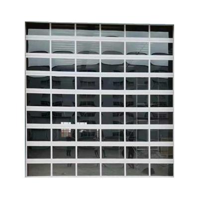 China Modern Industrial Overhead Thermal Insulation Garage Door With Motor Automatic Aluminum Glass Garage Transparent Electric Door for sale